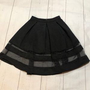 Express black midi skirt